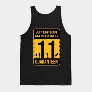 11th Birthday Officially a Quaranteen 11 Years Old Tank Top